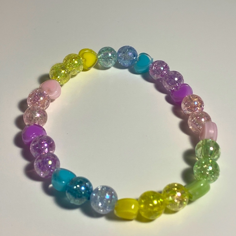 Pastel heart bracelet